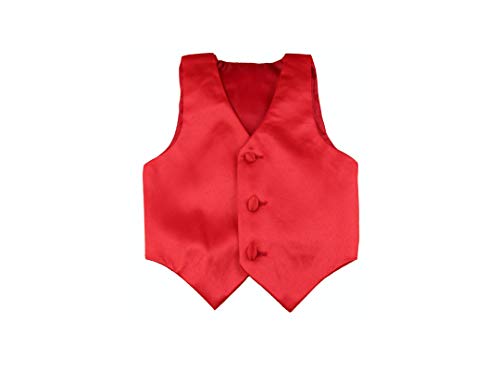 Boys Satin Red Vest from Baby to Teen (16)