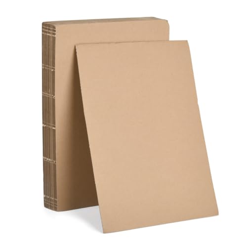 TMBMLPP 20pcs A4 Cardboard Sheets Corrugated Cardboard Sheets Brown Craft Paper Thick Cardboards Sheets A4 Kraft Paper Brown for DIY Crafts Arts Painting Modeling