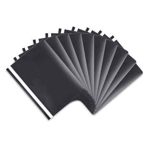 Hamelin A4 Black Polypropylene Project Folders Pack of 25 - Durable Lightweight and Vibrant