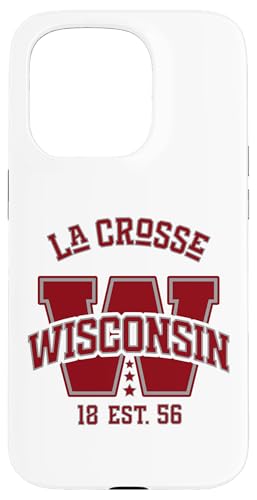 City of La Crosse, Wisconsin, Vintage-Stil, College-Stil Hülle für iPhone 15 Pro