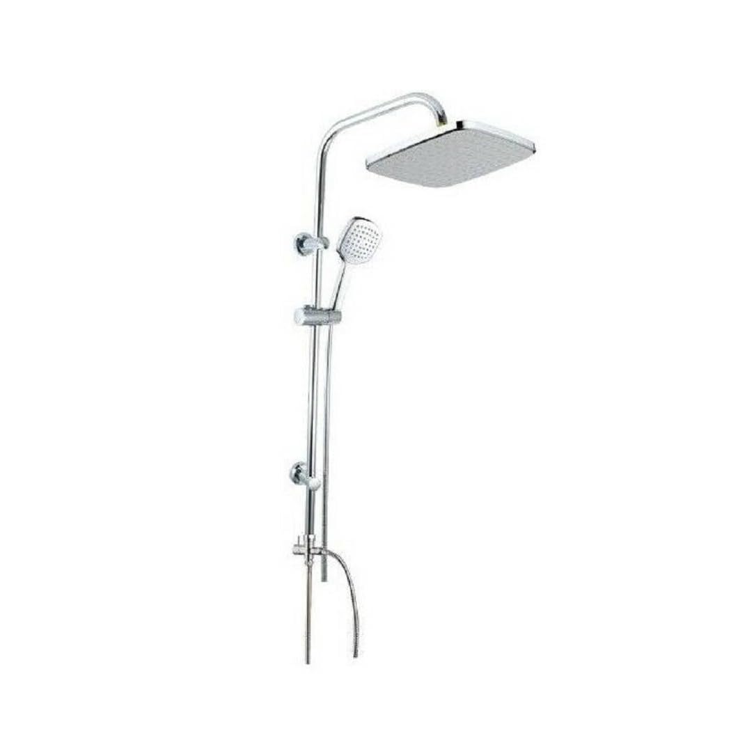 Trade Shop - Colonna Doccia Saliscendi Miscelatore Cromato Rubinetto Soffione Doccetta 59396