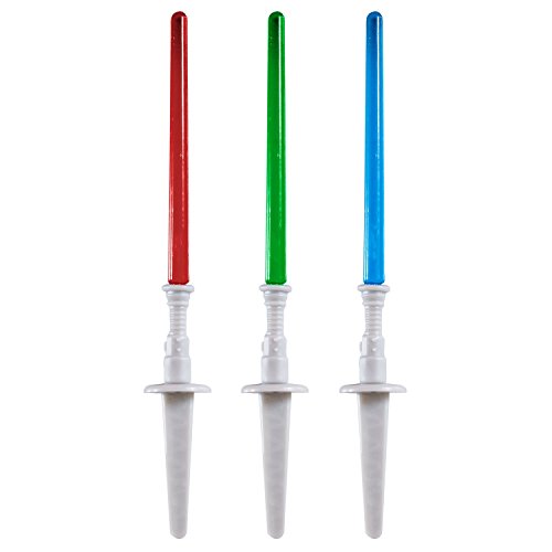 Star Wars Inspired Design Light Sabre Cupcake Decoration Toppers Sticks Picks Set