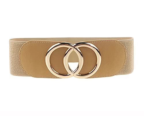 Swtddy Women's Elastic Wide Stretchy Waist Cinch Belt Waistband For Dresses2