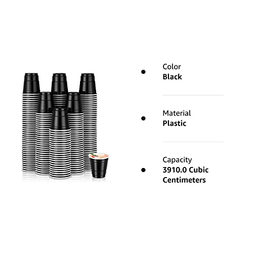 Yetene 200 Pcs Disposable 2Oz Shot Cups Shot Glasses Plastic Cups 2 Oz Party Mini Cups For Birthday Party Taste Serving Snacks Samples And Tastings (Black) #TOP7