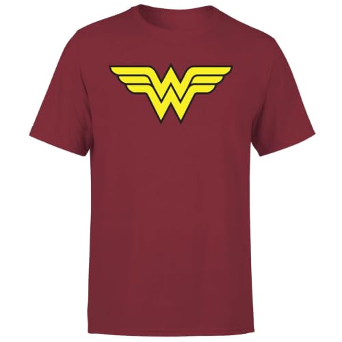 Image of Official Justice League Wonder Woman Logo Adults T-Shirt Burgundy - XL
