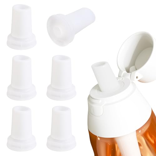 SISABAMA 6 Pcs Bite Valve Replacement for Brita Water Bottle Filter Silicone Mouthpiece Replacement Parts Water Bottle Spout Straw Accessories