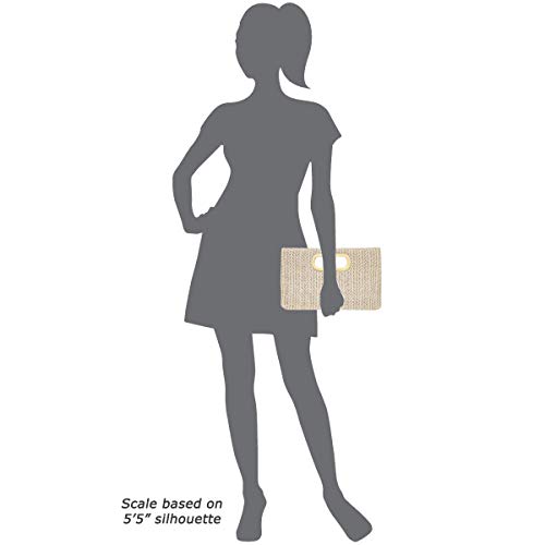 Top Handle Straw Clutch miniatura 6