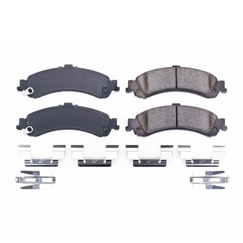 Image of PowerStop Rear Brake Pads for Cadillac Escalade 2002-06 |Escalade ESV 2003-06 |Escalade EXT 2002-06 |Chevrolet Avalanche 1500 2002-06 - Z17 Ceramic Brake Pads with Installation Hardware, 17-834