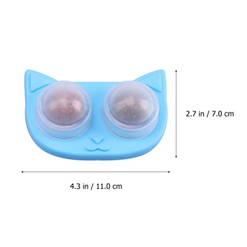 Balacoo 2 peças bola de menta que lambem gatos, bola de menta pura e natural, bolas de erva de gato,