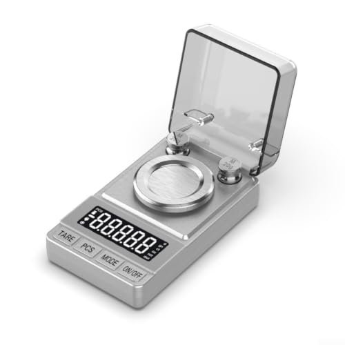 Báscula de precisión de 0,001 g con función de tara automática y unidades múltiples g oz kt