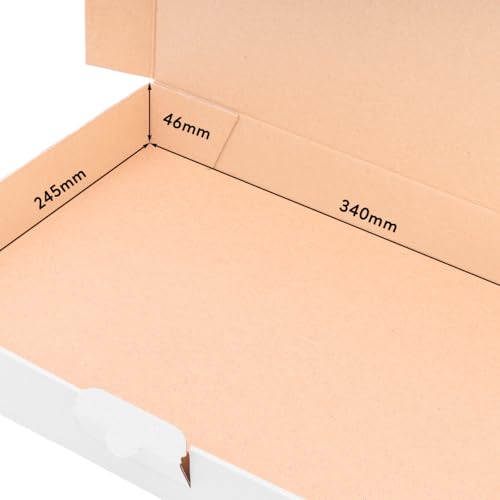 Foto von verpacking Maxibriefkartons 350 x 250 x 50 mm Maxibrief MB-5 Weiß Versand Post Faltschachtel DIN A4 | B4 (Innenmaß 340 x 245 x 46 mm) Versandschachtel Büchersendung (10 Stück)