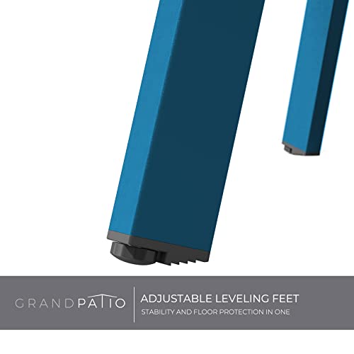 Grand patio Coffee Table Side Table Round End Table for Outdoor 70CM X 70 CM Lightweight Beside Table for Garden Terrace Living Room Office Outdoor Indoor Balcony -Peacock Blue - Image 6