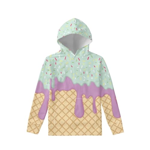 Coloranimal Unisex Girls and Boys Long Sleeve Hoodies Hoody Athletic Pullover Sweatshirts Tops Age 6-16year