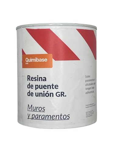 QUIMIBASE Resina De Puente De Unión GR 5kg - Revestimento de acabado rugoso y adherente, resina acrílica