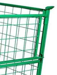 Abrollwerk 20er Set Gitteraufsatzrahmen 1200x800x800 mm grün lackiert für Euro-Paletten – klappbare Gitterbox mit 800 mm Nutzhöhe für DIN-Paletten – für Industrie & Garten & Brennholz