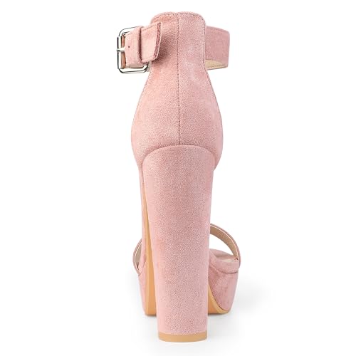 Image of Allegra K Women's Platform High Heel Ankle Strap Chunky Heels Sandals