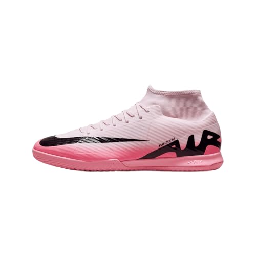 Nike Mercurial Superfly 9 Academy IC High-Top Soccer Shoes (DJ5627-601, Pink Foam/Black) Size 12