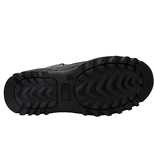 riemot Women's Men's Winter Boots Waterproof Insulated Snow Shoes for Outdoor Hiking Skiing Warm Lightweight Anti-Slip Ankle Boots Black Brown Grey Purple4