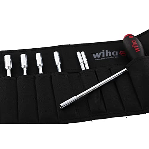 Wiha 28198 Drive-Loc Vi Metric Nut Drivers Interchangeable Blade Set In Durable Pouch, 8-Piece #TOP3