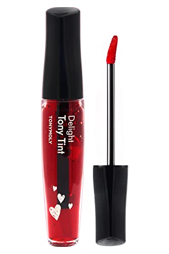 TONYMOLY Delight Tony Lip Tint, Korean Beauty Lip Stain, High Pigment, Moisturizing & Nourishing Formula, Orange Chacha