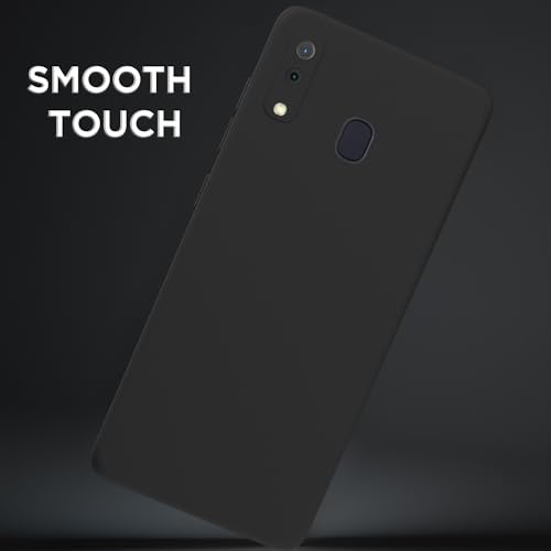 Image of Outlouders Back Cover for Samsung Galaxy A20 / A30 / M10s | Camera Protection | Durable Soft Matte Silicone Bumper Case (Black)