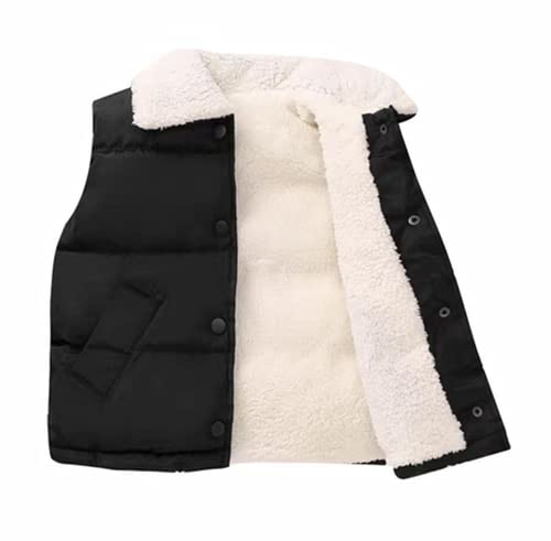 Mud Kingdom Little Boys Sherpa Fleece Vest Sleeveless Outerwear Jacket Snap Buttons Winter