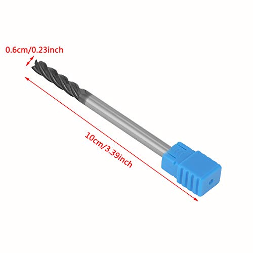 Image of Tungsten Carbide End Mill, 4-Flute HRC45 High Hardness Milling Cutter for Automobile Manufacturing, Industrial-Grade CNC Cutting Tool with High Efficiency Design