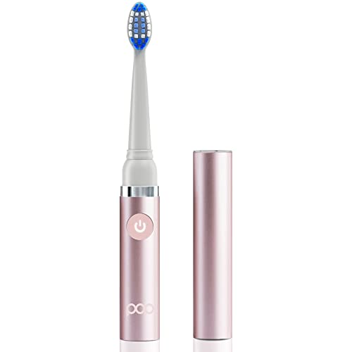 Pop Sonic Electric Toothbrush (Metallic Rose) - Travel Toothbrushes W/Aaa Battery | Kids Electric Toothbrushes With 2 Speed & 15,000-30,000 Strokes/Minute, Dupont Nylon Bristles #TOP1