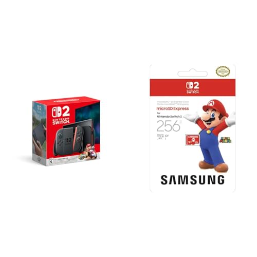 Image of Nintendo Switch 2 + Mario Kart World Bundle with Samsung 256GB microSD Express Card