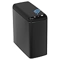 TrashAid Touchless Motion Sensor Trash Can with Lid, 2.4 Gallon Bathroom Stainless Steel Slim Trash Bin Automatic, Small Office Garbage Can Black Wastebasket for Toilet, rv, livingroom, 9 Liter