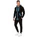 Violento Herren Trainingsanzug 704 (M, Schwarz-Blau)