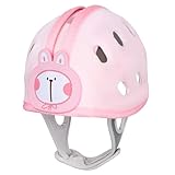 Baby Safety Helmet, Breathable Baby Head Protector for Crawling and Walking, Infant Soft Helmet, Anti-Collision, Ultra-Lightweight, Expandable and Adjustable Age 0m-48m (Pink Rabbit)