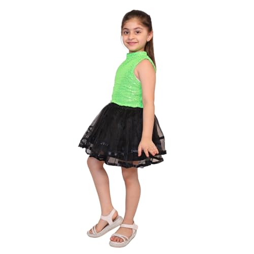 Image of Kaku Fancy Dresses Western Dance Top for Kids Halter Neck Top For Annual Function (ONLY TOP) - Skirt not included