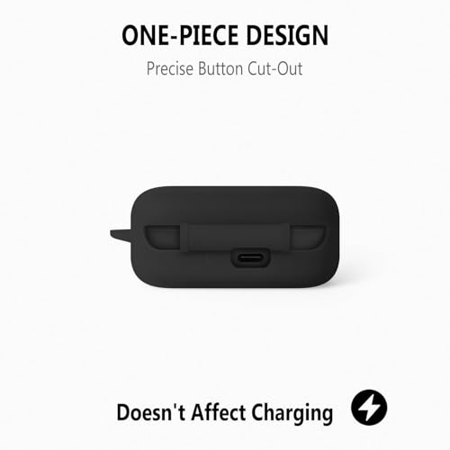 Image of Hamper Protective Case Cover for Sony WF-C510 Truly Wireless in-Ear Bluetooth Earbuds (Black)