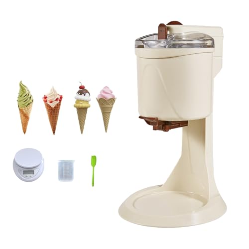 Kindevieft Machine à CrèMe GlacéE Molle pour La Maison, Machine à CrèMe GlacéE Au Yaourt De 1 L, Mini Machine à CrèMe GlacéE Aux Fruits éLectrique pour La Maison, 220 V