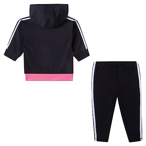 adidas Girls 2-piece Color Block French Terry Pullover & Legging Set2