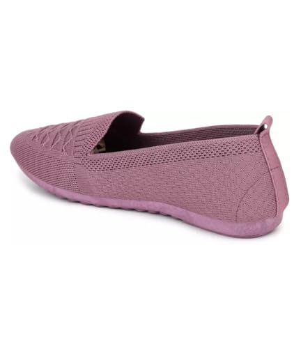 Image of ELECANT Lightweight Active Wear Knitted Slip-on Comfortable Casual Flat Ballies Shoes Women