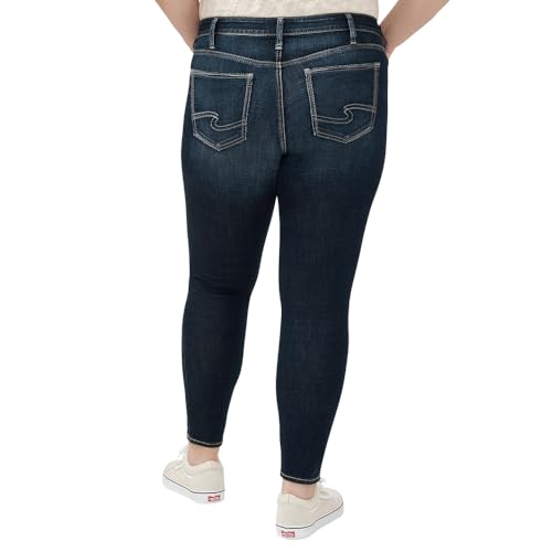 Silver Jeans Co. Women's Plus Size Suki Mid Rise Curvy Fit Skinny Jeans3