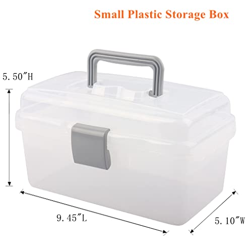 BangQiao Multipurpose Plastic Storage Container Box with Handle and Latch Lock, Clear Gray by BangQiao - Image 2