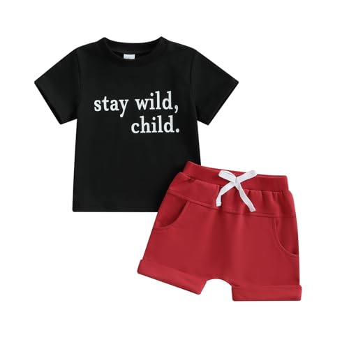 Kupretty Baby Boy Summer Graphic T-Shirt and Shorts Set