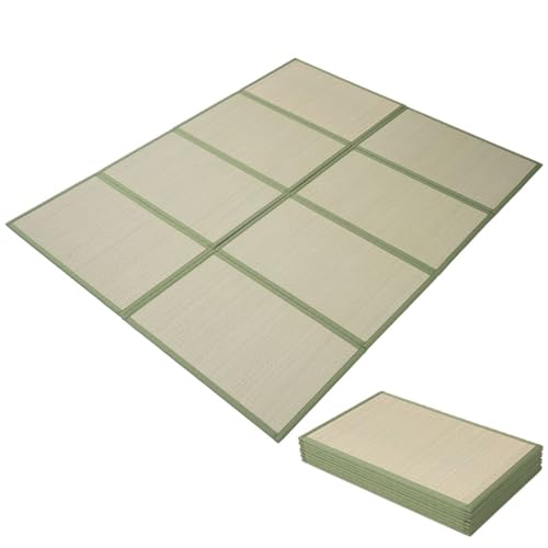 EMOOR Japanese Tatami Mat 140 x 200 cm Natural Igusa Rush Grass (Undyed), Foldable Igusa Mattress, Japanese Futon Floor Sleeping Area Rug, Meditation Yoga Zen EMOOR Japanese Tatami Mat 140 x 200 cm Natural Igusa Rush Grass (Undyed), Foldable Igusa Mattress, Japanese Futon Floor Sleeping Area Rug, Meditation Yoga Zen