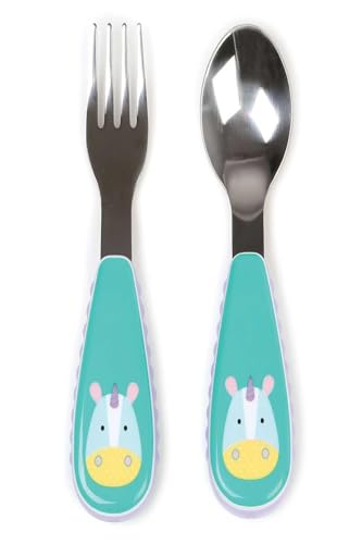 Skip Hop Zoo Utensils Fork & Spoon, 2 Count (Pack of 1) (252365)