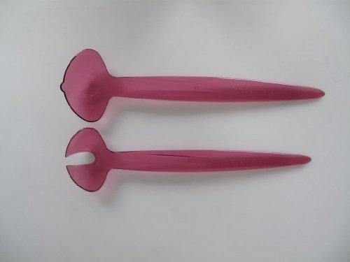 Tupperware C125 Eleganzia Serving Salad Servers Pink
