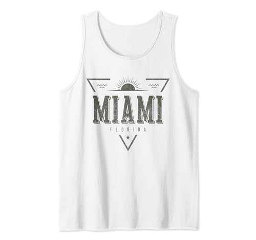 Camisa retro retro Miami Beach Souvenirs Miami Camiseta sin Mangas