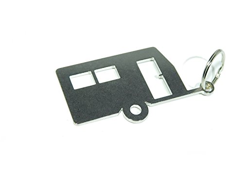 Llavero - "Caravana" - Acero inoxidable - brillante