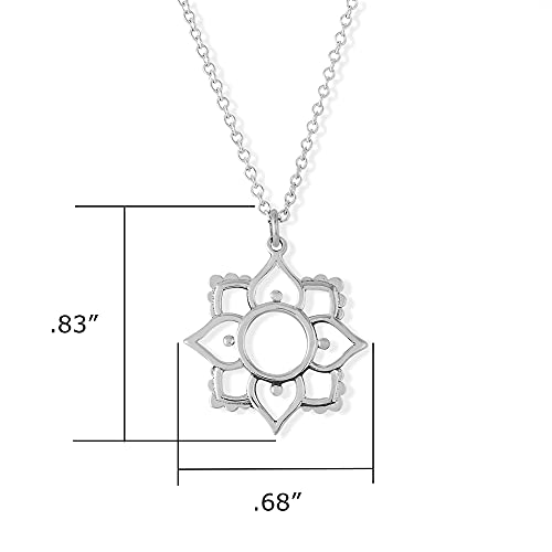 Boma Jewelry Sterling Silver Lotus Pendant Necklace, 18 Inches4