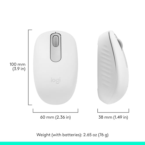 Image of Logitech M196 Bluetooth Wireless Mouse, Compact and Portable Mouse for Laptops, Tablets and More, 12-Month Battery, Smooth Tracking, Compatible with PC and Mac, Windows and macOS - White