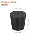 uxcell 6 Pcs 1-Hole Rubber Stopper, Tapered Lab Seal Tube Stopper Plug for Test Tube Flasks Glass Containers Industry and Laboratories, 26x20x25mm Black