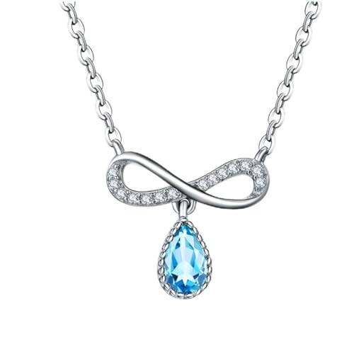 Colliers topaze bleue cristal naturelle, bijou quotidien pour jeune fille