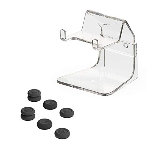 Image of Skull & Co. Phantom Stand Bundle: Transparent Controller Stand Holder + Black Thumb Grips Compatible for All Controllers [for PS4 /Switch Pro /Xbox Elite /Elite2 /other 3rd Party Controllers]